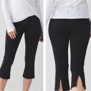 Lululemon‎ Gather & Crow Black Perforated Crop Pant